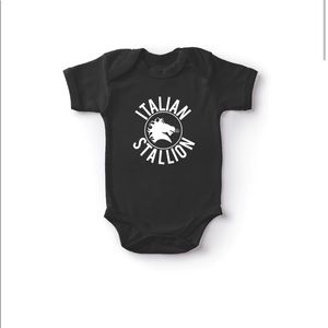 Italian stallion baby onesie